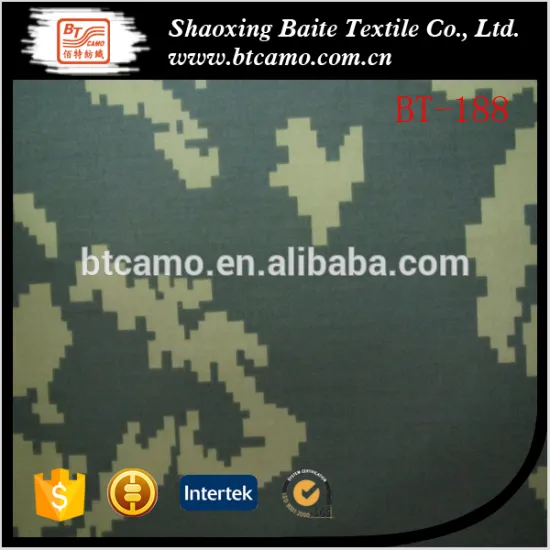 Green Army Camouflage Printed Fabric