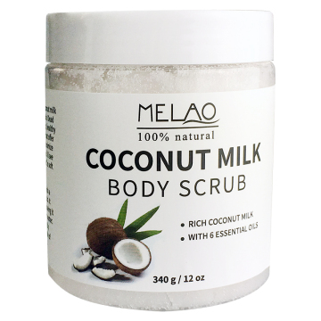 Cosco de carrocería Exfoliante Exfoliante de leche de coco nutritiva orgánica