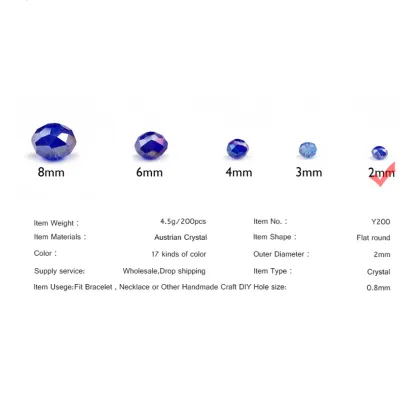 2mm Round Glass crystals beads 970pcs Czech Wheel Rondelle scattered beads 48Cut Faceted Lampwork crystals Beads Wholesale