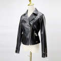 washed pu leather jacket