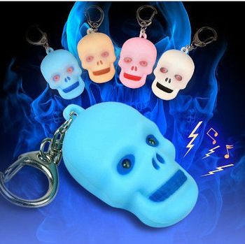 NEW led animal keychain with sound skull design