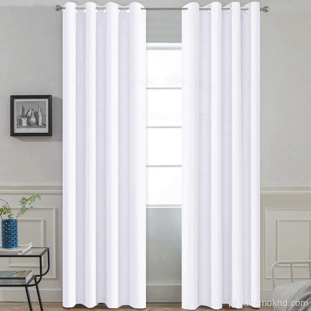 Cortinas de blackout brancas puras de 84 &quot;de comprimento