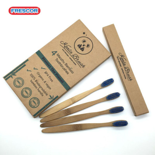 wholesale customized logo printed bamboo toothbrush