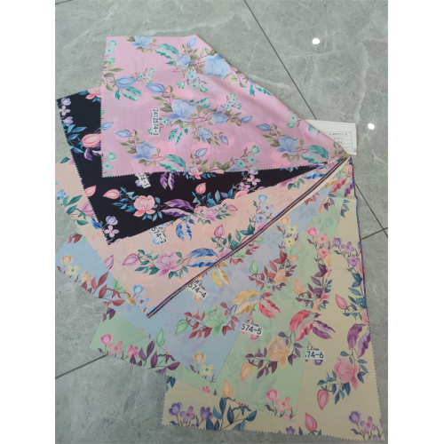 Imitation Acetate Polyester Satin Chiffon Print Fabric