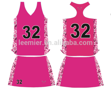 100% polyester fabric Women's Lacrosse Uniforms