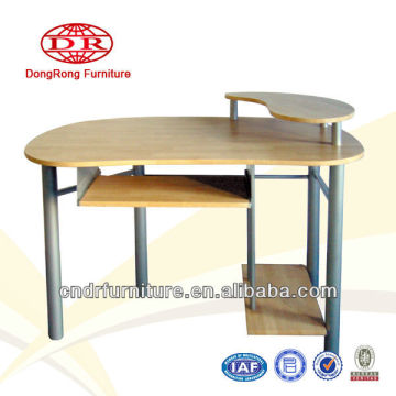 wood round computer desk