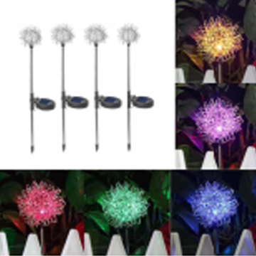 Buitenster vuurwerk paardenbloem zonne -energie lichtlamp