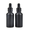 Logo personnalisé vide 30ml 50ml 100ml Matte de bouteilles en verre noir mat