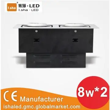 240*130mm rectangle ceiling led grille light 2x8w grille light