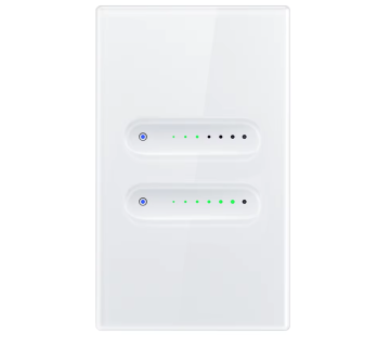 Tuya Smart WiFi Wall Touch Dimmer Switch with Glass Panel - US Standard - Voice, APP, and Remote Control