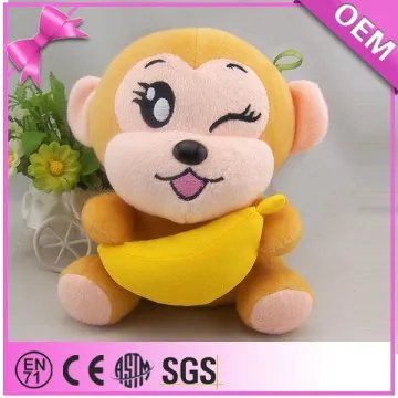 OEM cheap soft plush monkey with banana, baby monkey for sale