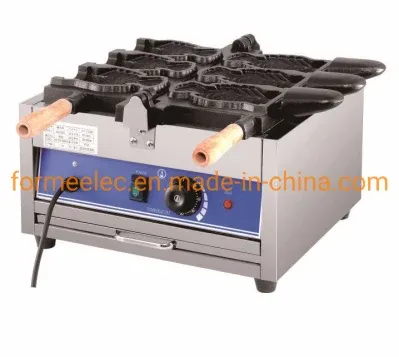 1 Plate 6 Finsh Korean Mini Taiyaki Maker 1.55kw Electric Taiyaki Maker