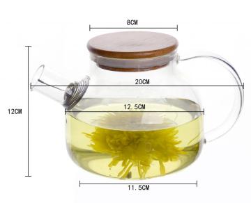 High borosilicate glass Glass teapot with infuser