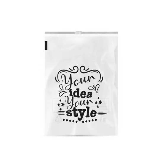 Custom Logo Plastic Garment Packing Ziplock Bags - Frosted Clothing Pouches