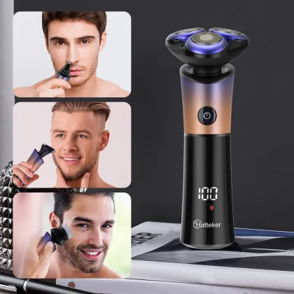 Hatteker HT-903 Beard Trimmer: Waterproof Electric Razor for Facial and Body Grooming