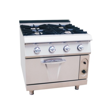 Freestanding 4 Burner Gas Range with Oven for Commercial and Industrial Use