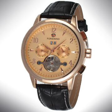 Mineral Glass Stainless Steel Back Watch Custom Logo