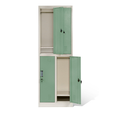 2 Tier Metal Lockers Two-tone Coloring