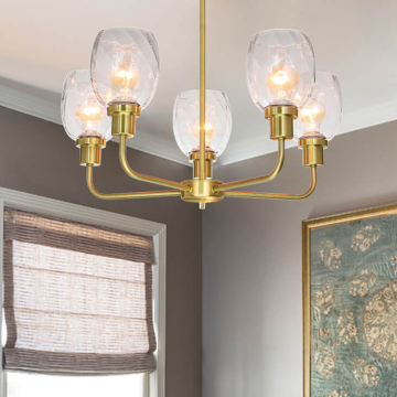 Modern Adjustable Glass Chandelier Pendant Light