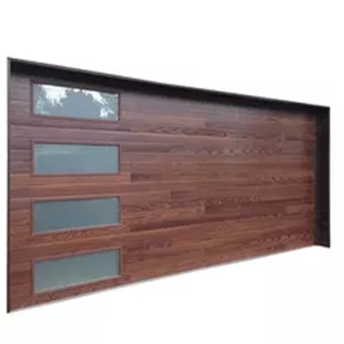 Electric Wood Grain Aluminum Sectional Garage Door