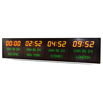 Zhong Xiaoxiao 4 Orologio da parete a LED fuso orario con data