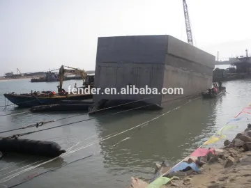 Cassion moving by using marine airbags