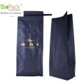 Flexible Plastic free flap bottom stand up Coffee Bag