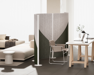 Flexible Curvable Acoustic Room Divider Screen Modular Sound-Absorbing Felt Office Partition