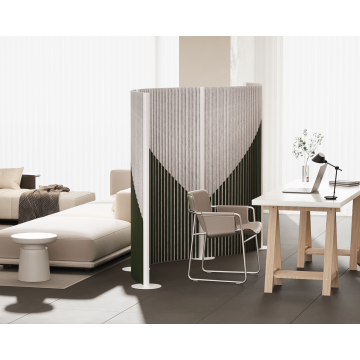 Flexible Curvable Acoustic Room Divider Screen Modular Sound-Absorbing Felt Office Partition