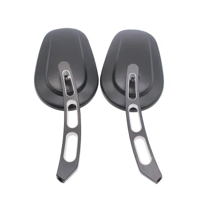 CNC Aluminum Motorcycle Mirrors - Universal Rearview Side Mirrors for Cruisers