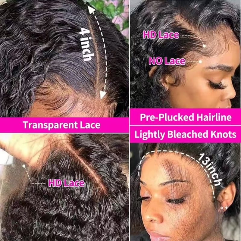 26 Inch Deep Wave HD Lace Front Wig