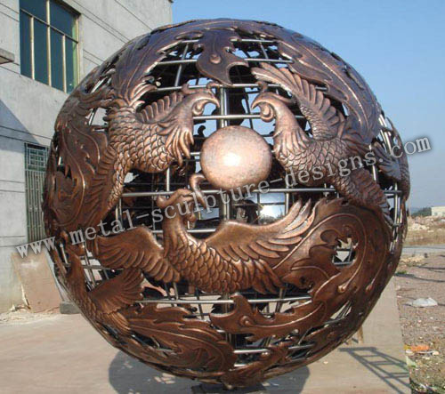 Outdoor Ball Metal Sculpture