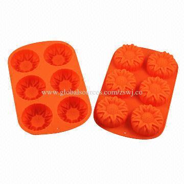 Sunflower shape silicone cake mold