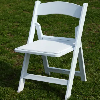 White Wooden Garden Set: Portable Folding Beach Chairs for Outdoor Weddings and Events