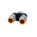 Male to Female M12 5pin Y Splitter Connector