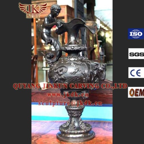 china carving Garden sculpture bronze vase sculpture