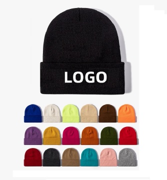 Low MOQ Custom Unisex Winter Knitted Skull Beanie - Soft Warm Blank Beanies