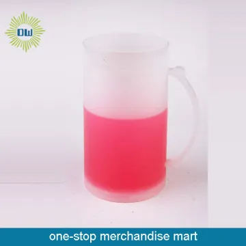 double wall plastic mug with liquid
