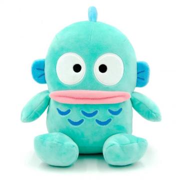 Almohada de lanzamiento de juguete de peluche de pez payaso azul