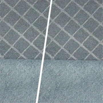Two-Tone Embossed Double-sided Brushed Checked Fleece Fabric