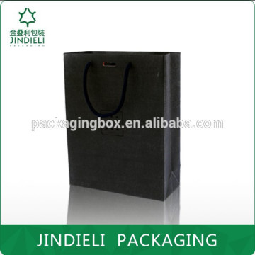black set customized beauty paper shopping bag packaging