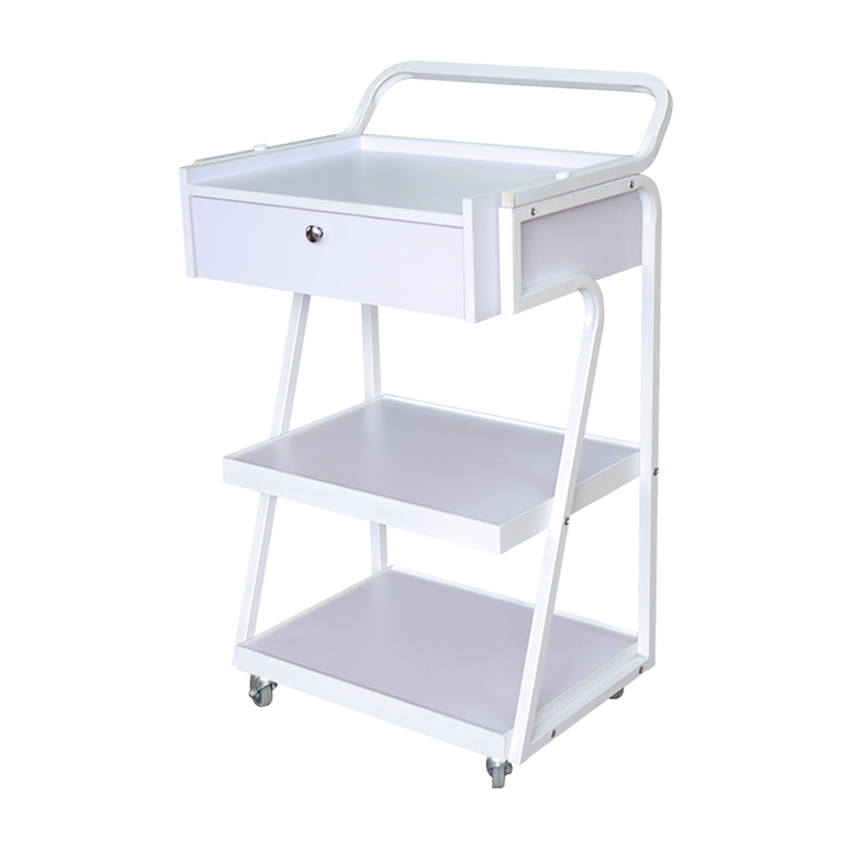 White Beauty Salon Trolley With Drawer