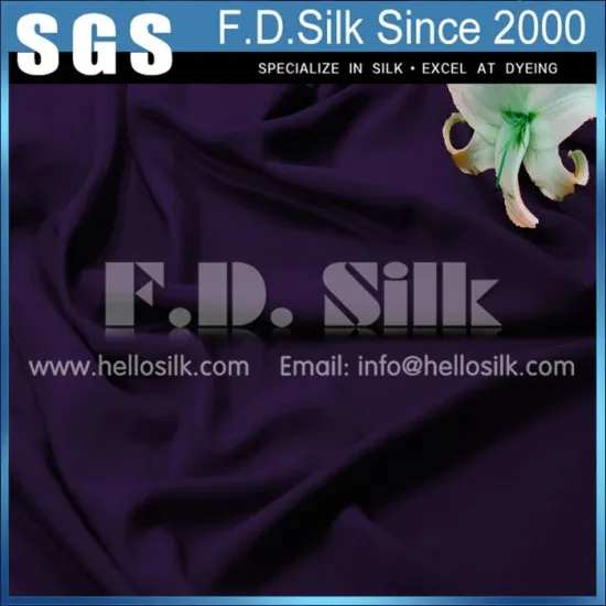 12MM Silk Crepe De Chine Width 45" Violet No.16 Color
