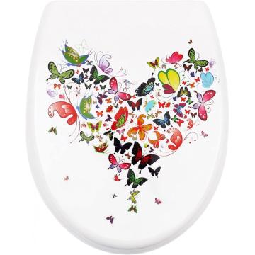 Duroplast Toilet Seat Soft Close in butterflies pattern