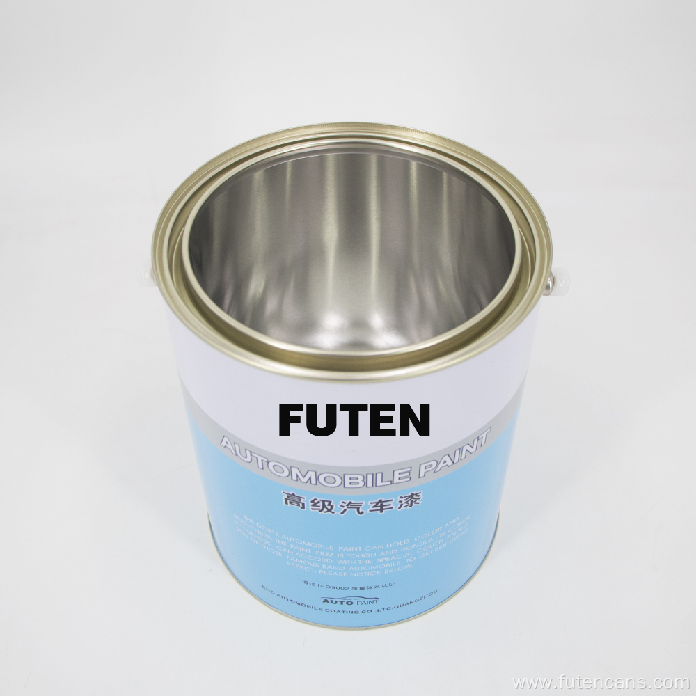 4L empty round paint tin can