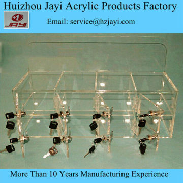 Lockable Wall mounted acrylic display shelf/wall mounted advertising display