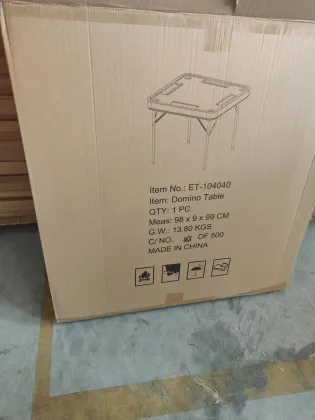 EASTOMMY Plastic Domino and Mahjong Game Table