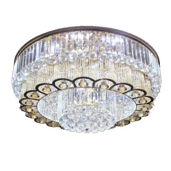 Gold Plated Crystal LED Ceiling Light for Contemporary Decor