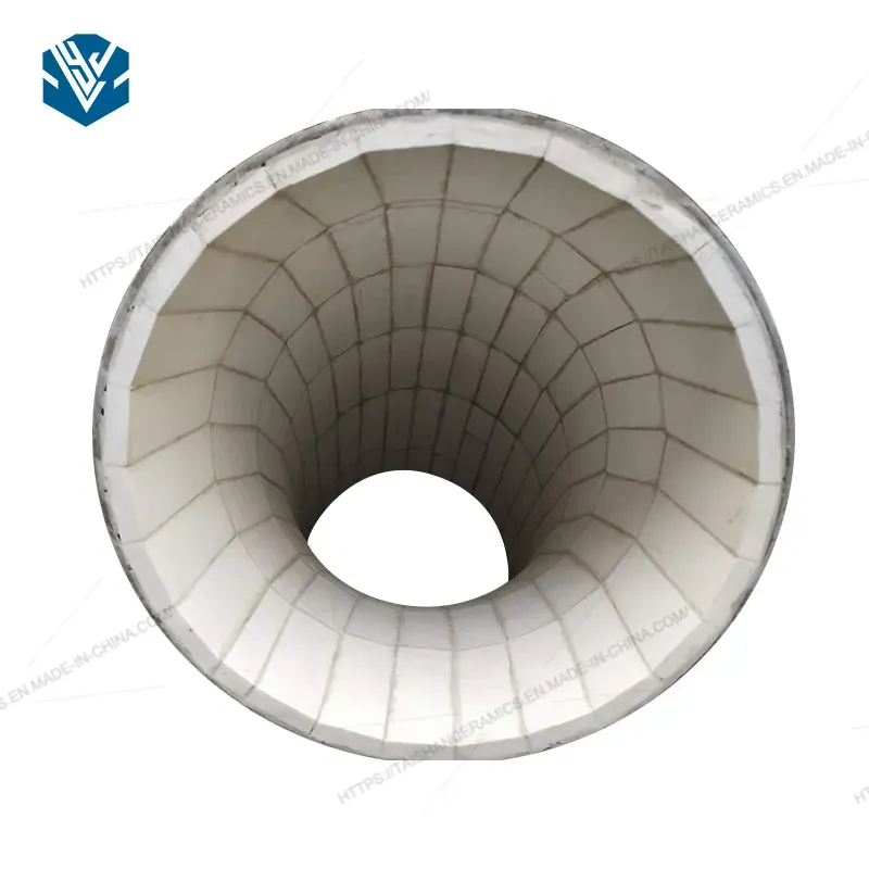 High Temperature Wear Resistant Alumina Ceramic Lined Steel Pipe Bush