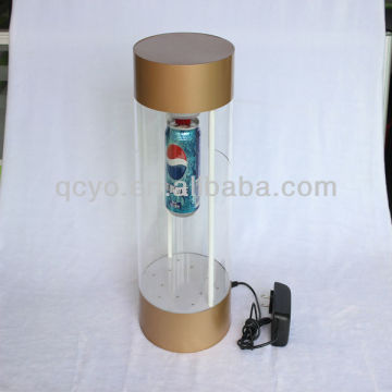 QCY-Z-J047 attractive and high quality acrylic magnetic floating wine bottle display